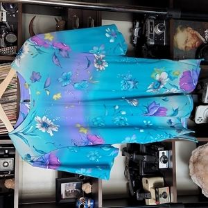 VTG Plus Sz Silky Floral Top